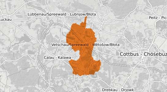 Mietspiegelkarte Vetschau Spreewald